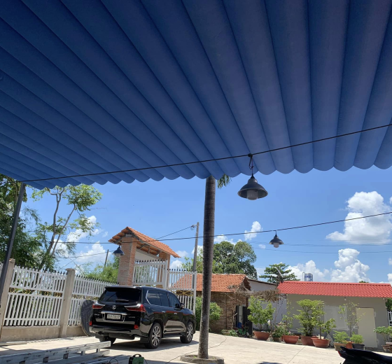 GIA CÔNG SẢN XUẤT VẢI BẠT LÀM MÁI HIÊN MÁI CHE GIÁ RẺ QUẬN 12