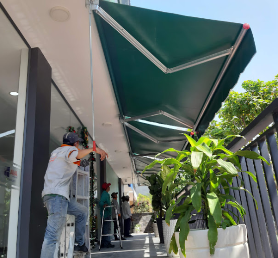 MÁI CHE MƯA NẮNG THI CÔNG QUẬN 7, QUẬN 8, QUẬN 9