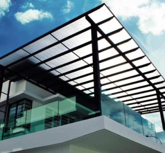 MÁI LỢP POLY LẤY SÁNG TỰ NHIÊN CHO SÂN THƯỢNG