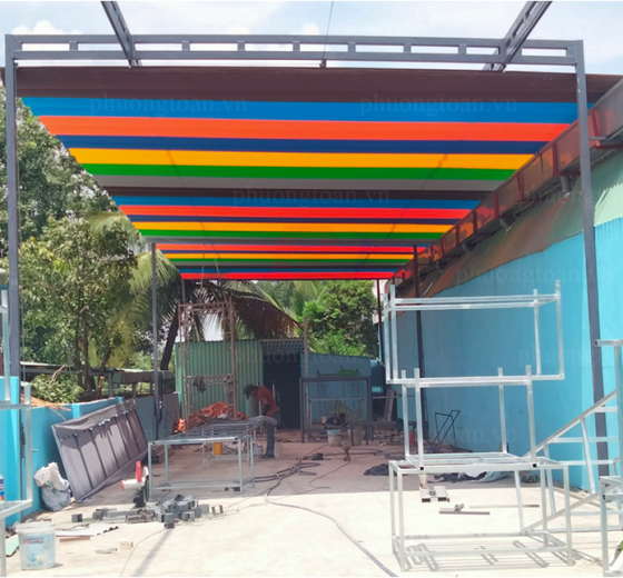 BẠT XẾP CHE NẮNG QUÁN CÀ PHÊ SÂN VƯỜN, QUÁN NHẬU