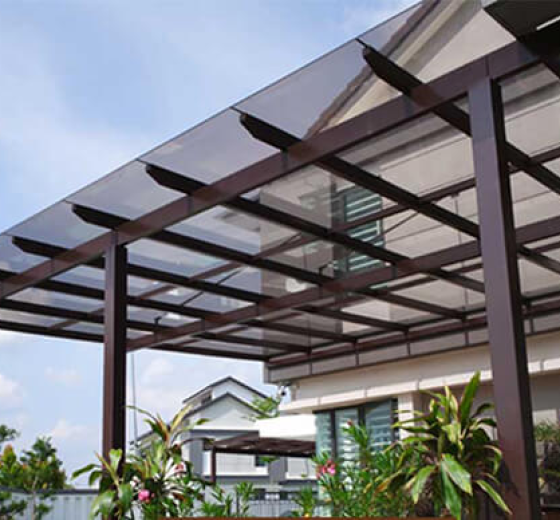 MÁI CHE NHỰA POLY MÁI CHE SÂN THƯỢNG, SÂN VƯỜN THI CÔNG TOÀN MIỀN NAM