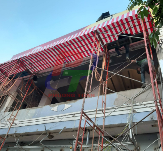 GIA CÔNG MAY BẠT CHE LÀM MÁI HIÊN, MÁI VÒM