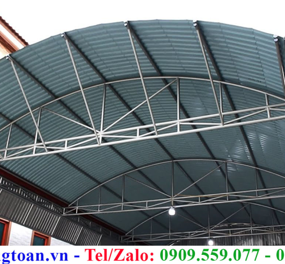 MÁI TÔN VÒM CHO CÔNG TRÌNH NHÀ Ở ẤN TƯỢNG