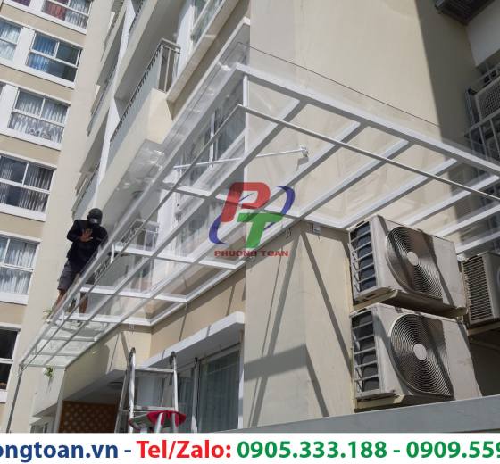 MÁI CHE NHỰA POLY GIÁ RẺ TÂN PHÚ, THI CÔNG CHẮC CHẮN BẢO HÀNH DÀI HẠN.