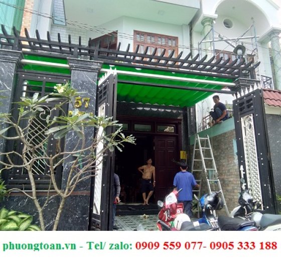 THI CÔNG LÀM MÁI CHE NHÀ XE, MÁI XẾP KÉO PHỦ BẠT CAO CẤP 