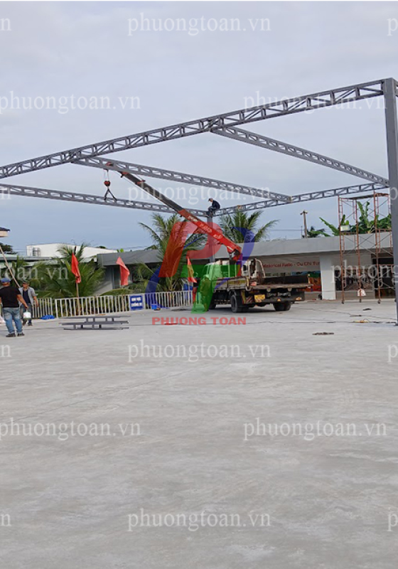 THI CÔNG MÁI BẠT XẾP SƠN MÀI ĐẠI VIỆT CỦ CHI