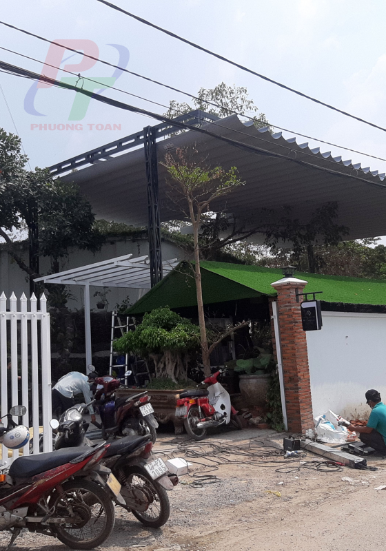 Mái Xếp Di Động cho quán Cafe Củ Chi