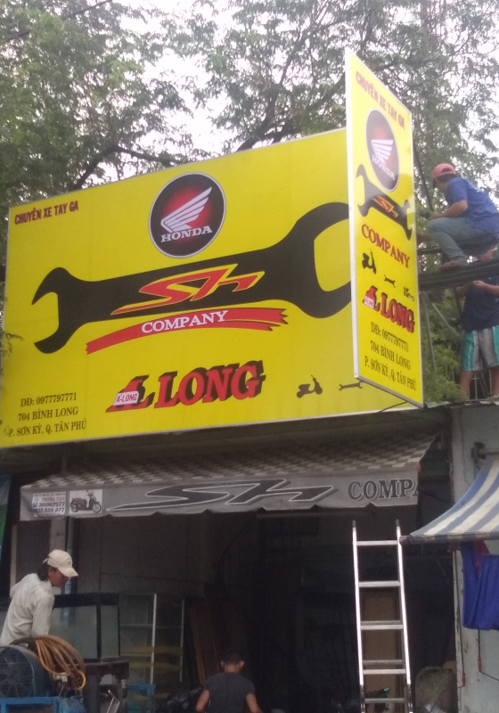 BẢNG HIỆU SỬA XE - A Long