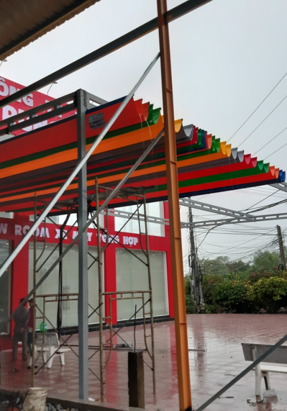 MÁI XẾP LƯỢN SÓNG - CTY XE MÁY TRUNG THÀNH
