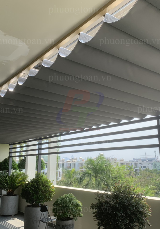 MÁI BẠT XẾP CHE NẮNG MƯA CHO BAN CÔNG VĂN PHÒNG CÔNG TY