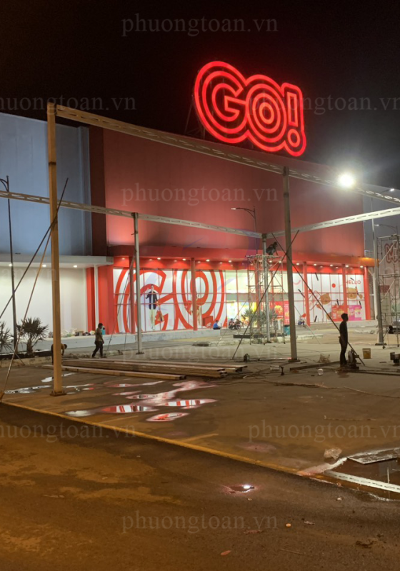MÁI XẾP BẠT KÉO SIÊU THỊ GO CẦN THƠ