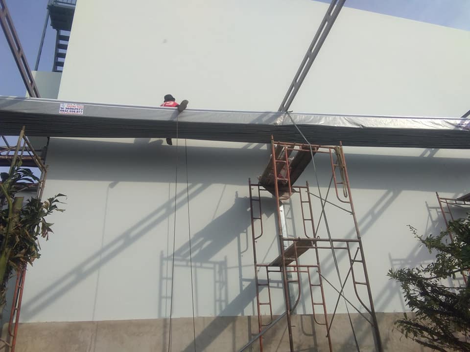 thi công mái bạt che cafe sân vườn