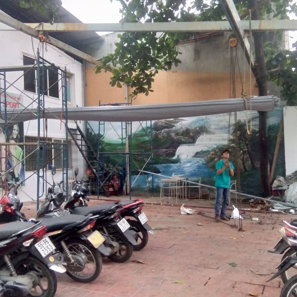 Thi công mái che cho phòng tập gym