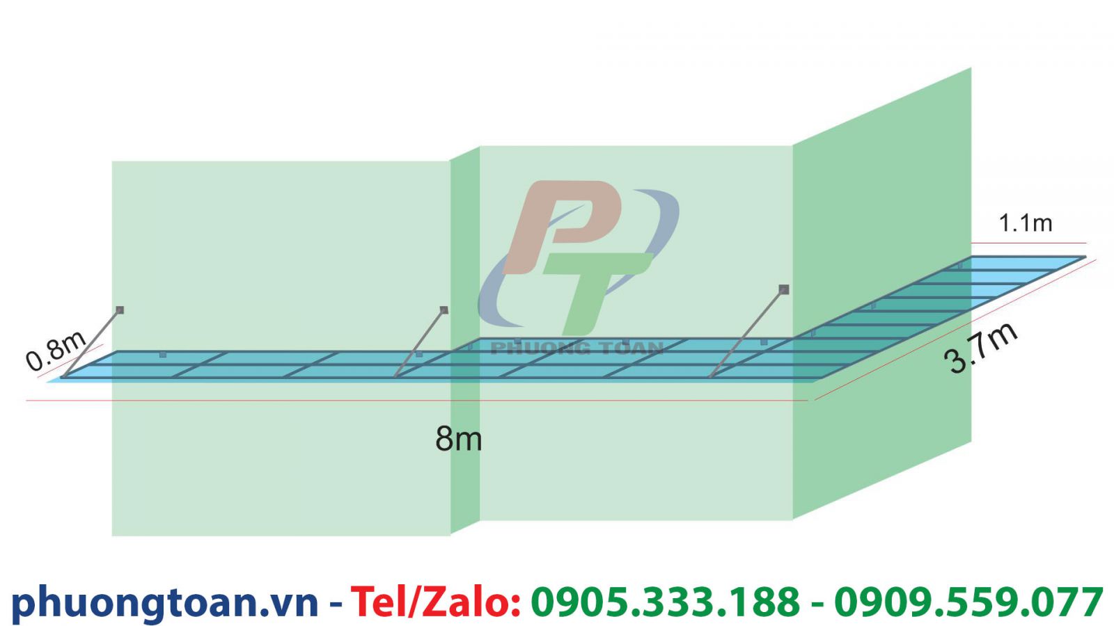 Bản vẽ dựng 3D tấm lợp lấy sáng poly