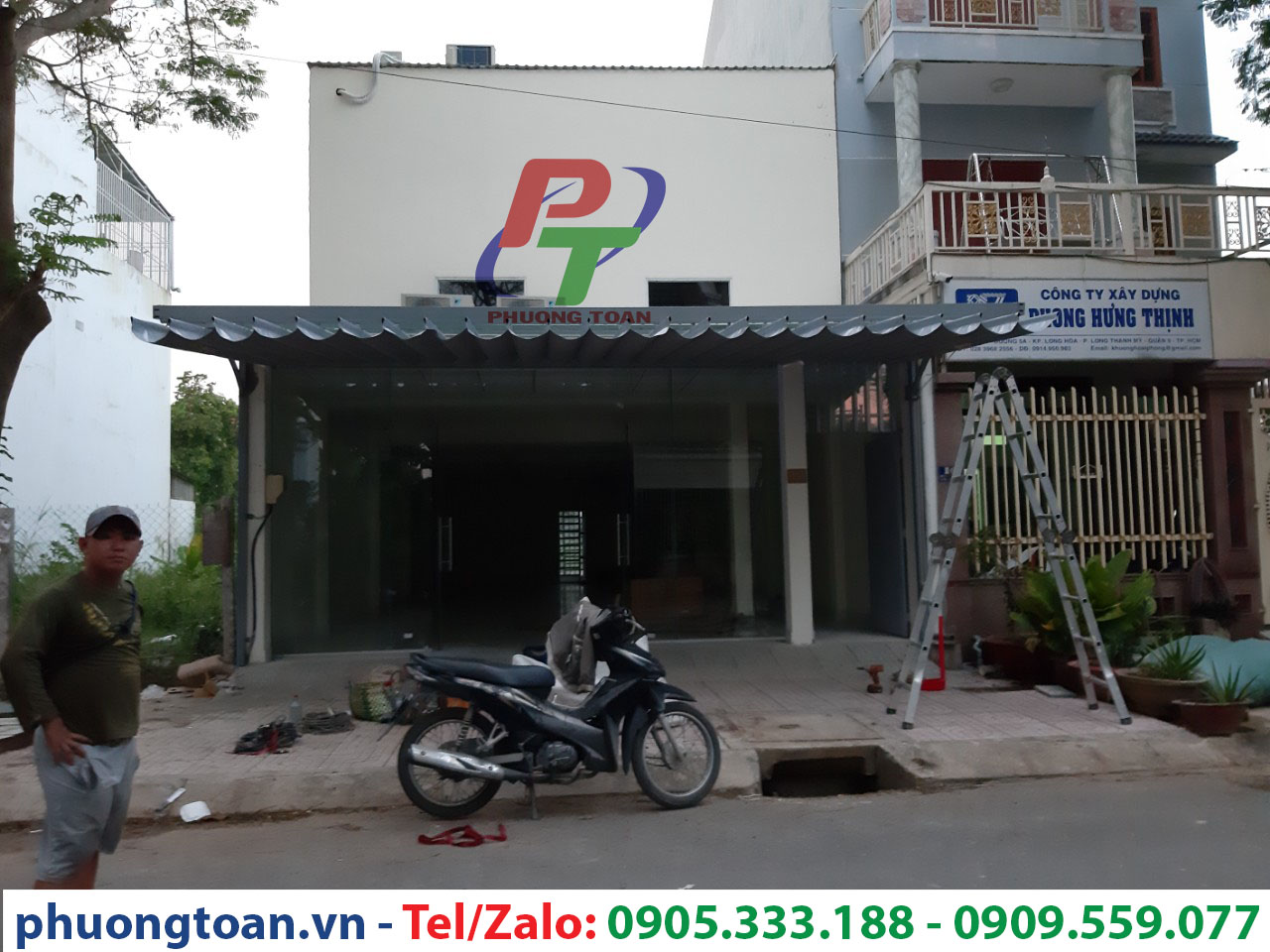 Thi công bạt che hiên nhà, bạt che sân trước