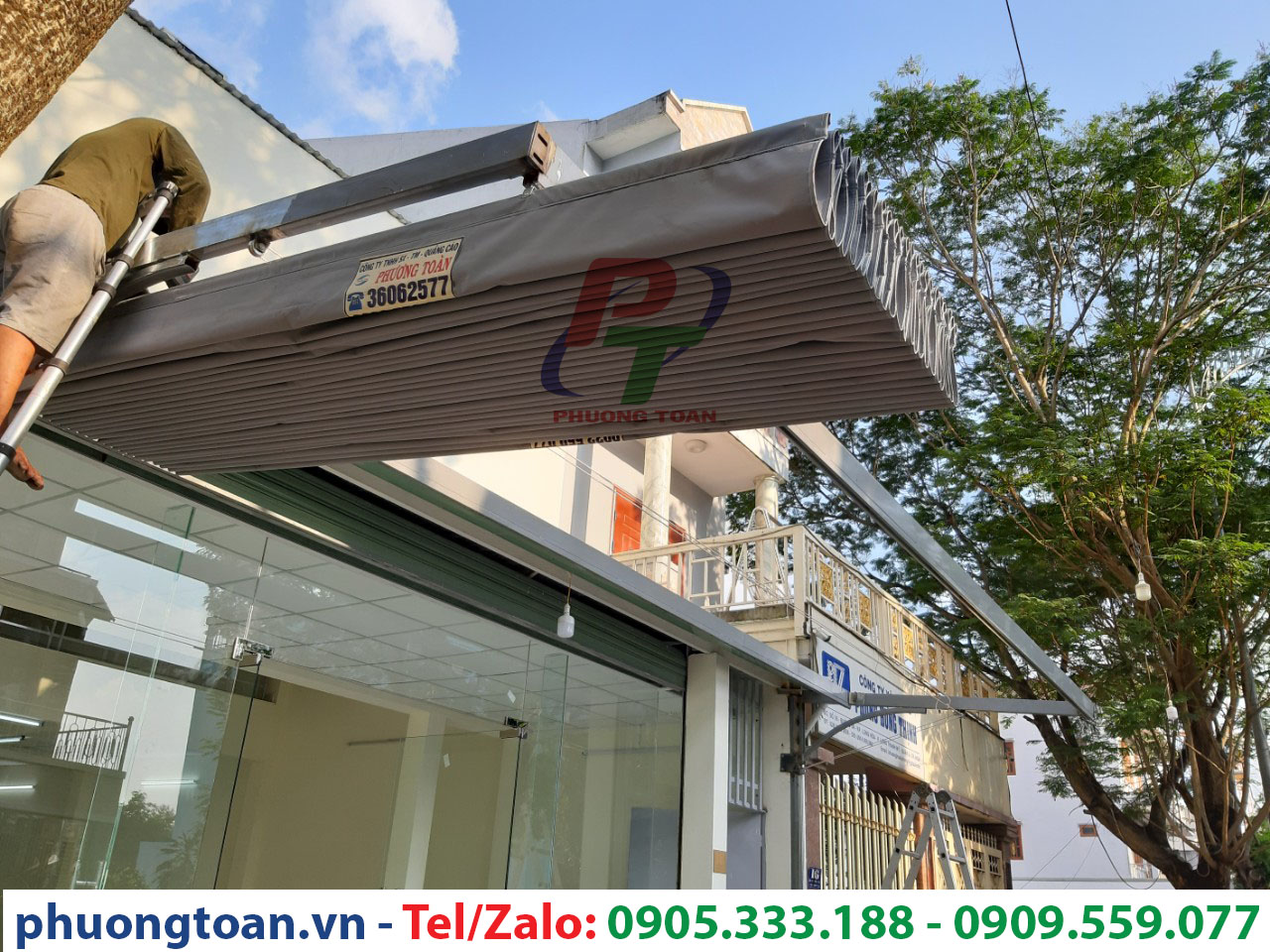 Thi công bạt che hiên nhà, bạt che sân trước