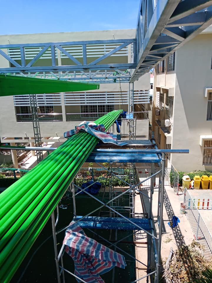 Thi công mái xếp di động