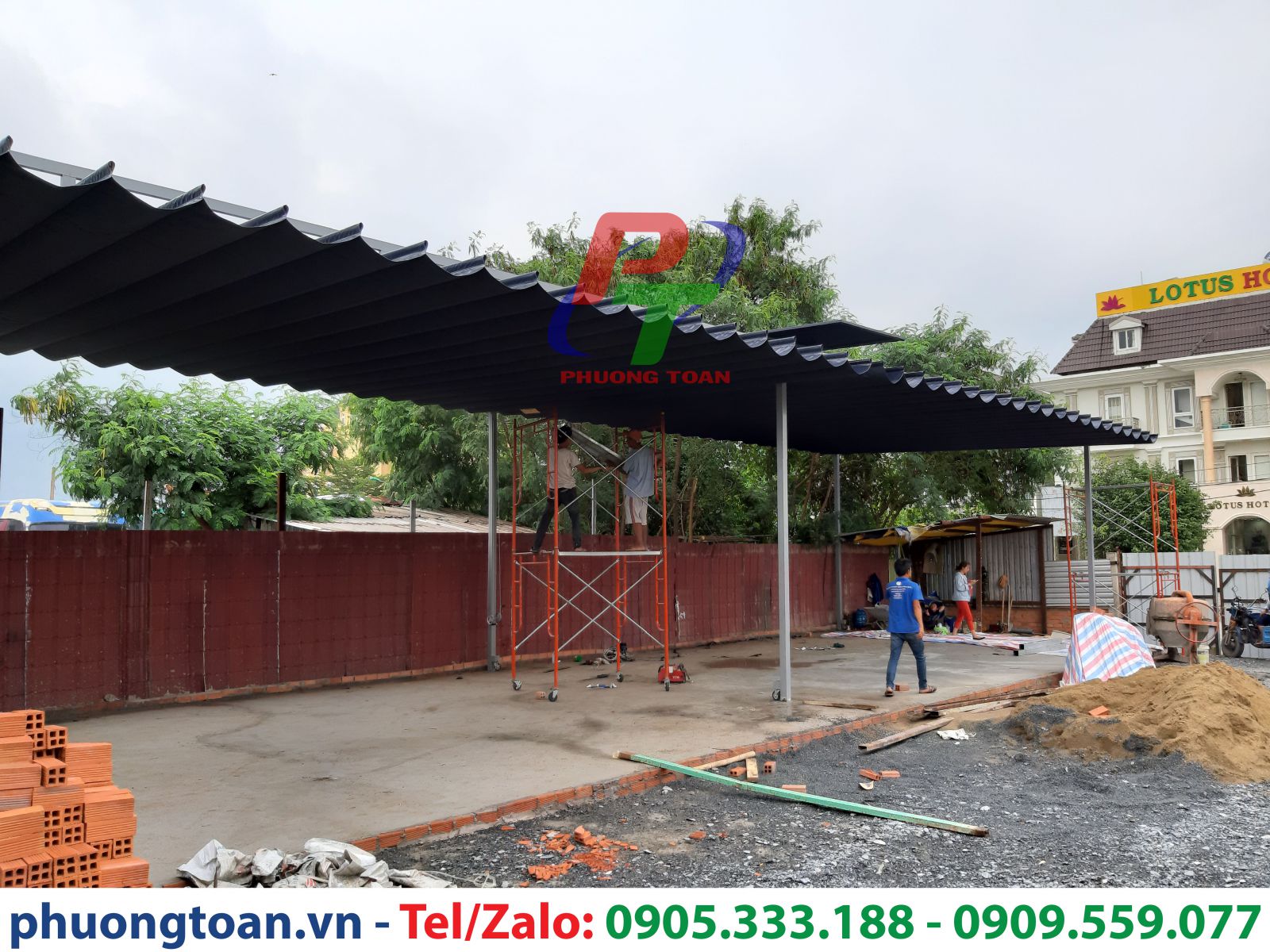 Làm mái che cho quán cafe ở đâu