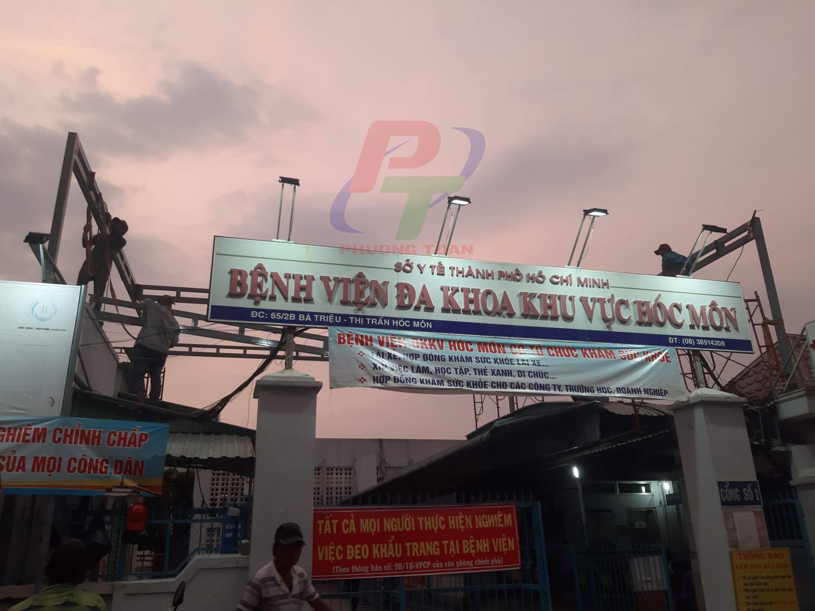 Thi công mái kéo cho bệnh viện