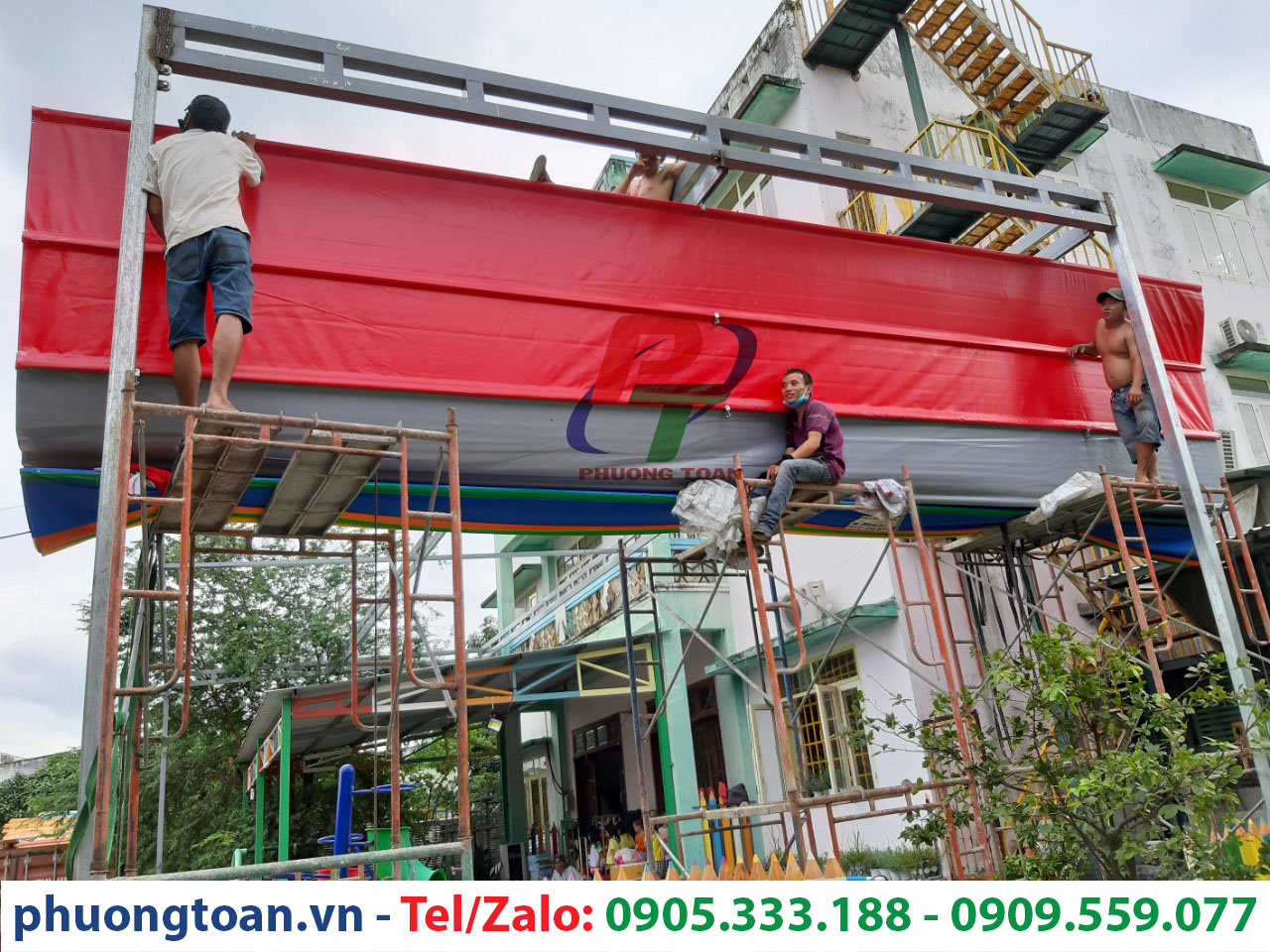 Lắp đặt mái che xếp