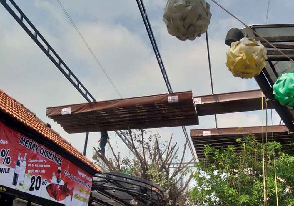 mái xếp che nắng