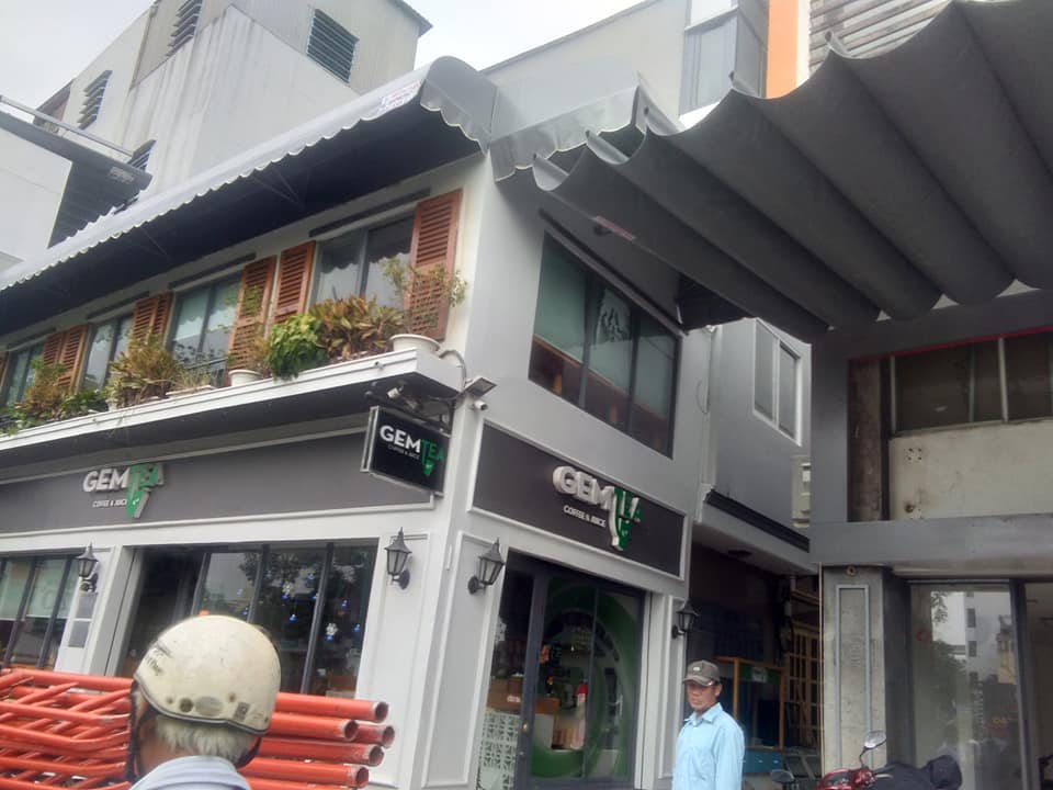 Mái che quán trà sữa đẹp
