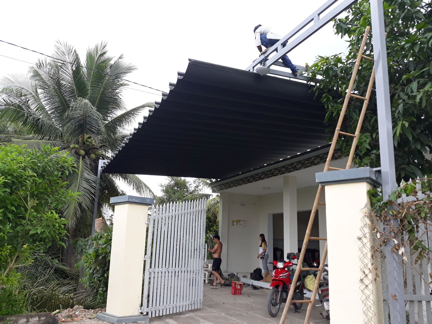 Mái che sân trước đẹp