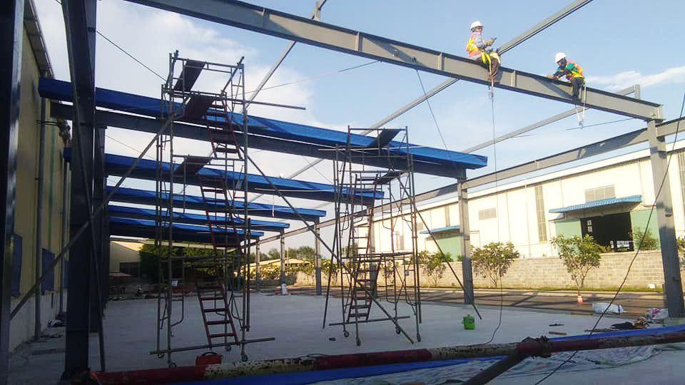 Thi công mái xếp Long An