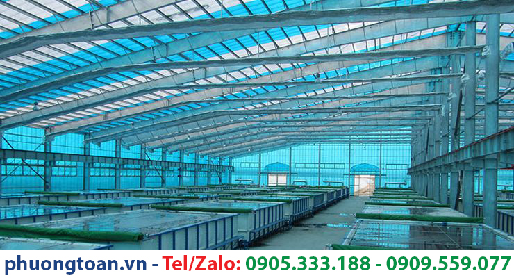 Mái vòm poly nhà xưởng