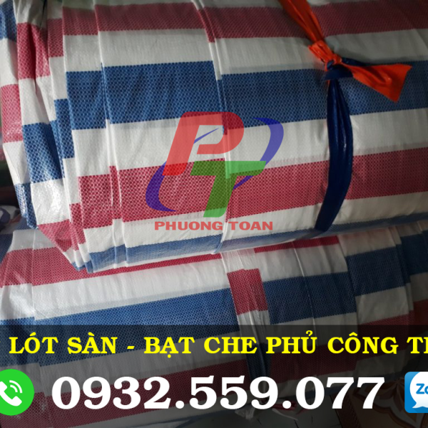 Bạt Sọc Trải Sàn Đổ Bê Tông -  Bạt Che Phủ Công Trình