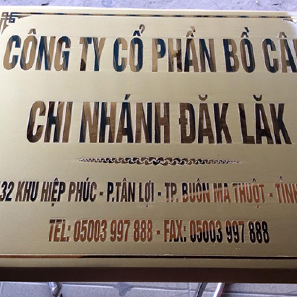BẢNG HIỆU CÔNG TY BẰNG INOX