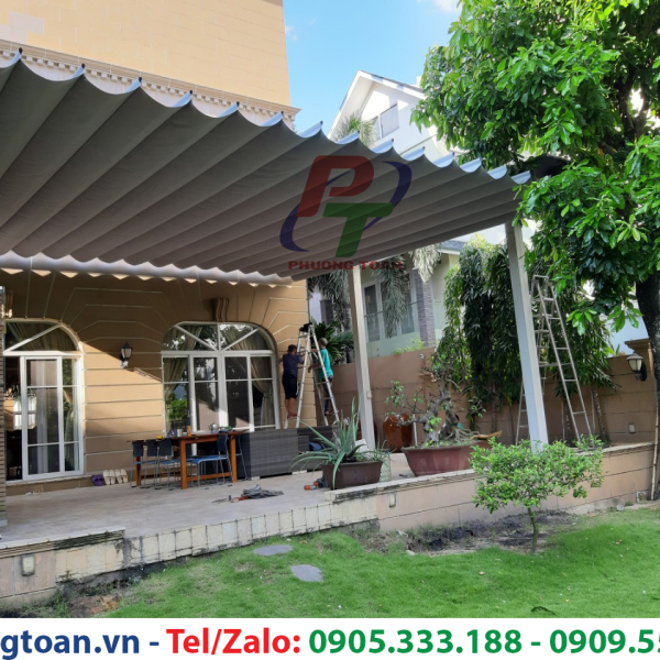 Mái Bạt Kéo Sân Vườn Tuyệt Đẹp