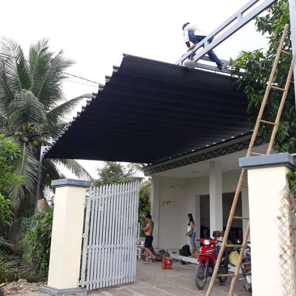 Mái Xếp Che Sân Trước Bền Đẹp